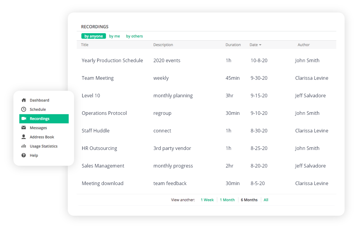 acess Software Screens Recordings
